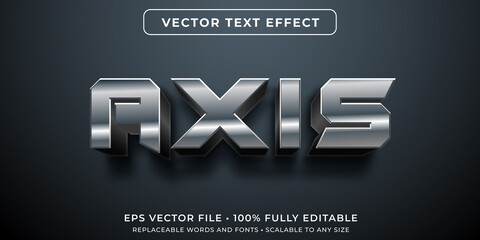 Wall Mural - editable text effect - robotic metal style