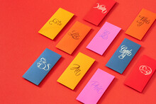 Decoration For Vietnam Tet Holiday, Also Lunar New Year. Lucky Envelopes For Best Wishes.
