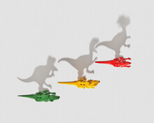 Shadows From Dinosaur Toys.