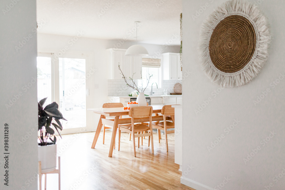 Scandinavian Bohemian Kitchen Design Stock Photo | Adobe Stock