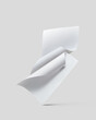 © Yaroslav Danylchenko/Stocksy - Curved white paper sheets falling.