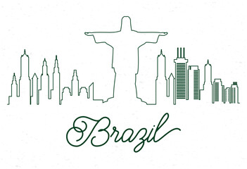 Sticker - cityscape brazil skyline scene icon