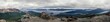 Panoramic from the top of the Guanaco hill of the Beagle Channel in Ushuaia