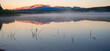 La Zeta lagoon in the city of Esquel during sunrise Patagonia