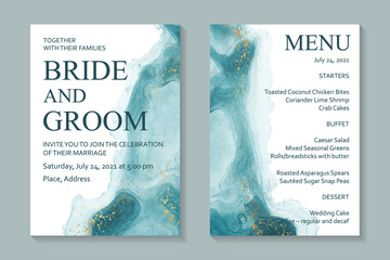 Wall Mural - modern abstract luxury wedding invitation design or card templates for birthday greeting or certific