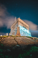 Wall Mural - Cabot tower at night with home projection