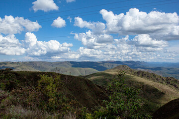 clouds over the mountains