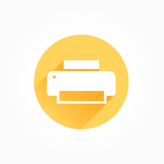 Wall Mural - printer long shadow color icon