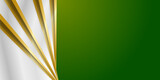 Fototapeta Do przedpokoju - 
Luxury gold and green white nature background vector. Line pattern, Golden split-leaf plant with abstract line arts, Vector illustration. 