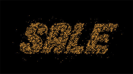 Wall Mural - sale text particle modern trendy design template . vector design