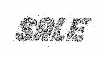 Wall Mural - sale text particle modern trendy design template . vector design