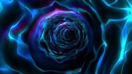 abstract background flight through neon light wormhole subspace tunnel loop