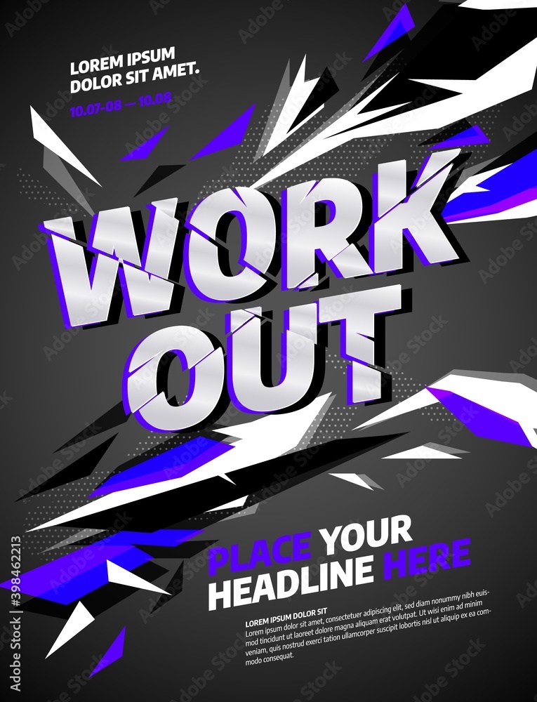 Shards Layout Poster Layout design with explosion of shards. Vector illustration for poster ...