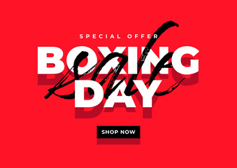 Boxing day sale banner template.