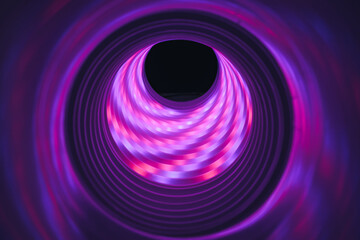 Aufkleber - Beautiful abstract swirl tunnel with purple neon light on a background pttern textured for deisgn.