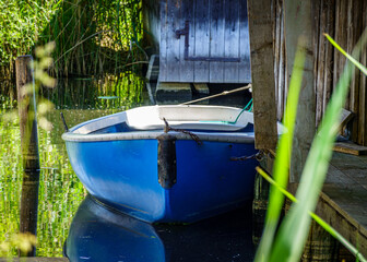 Poster - boat at a harbor