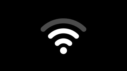 Aufkleber - Wi fi. Wi-Fi free zone. Wireless technology. World technology. 4k video