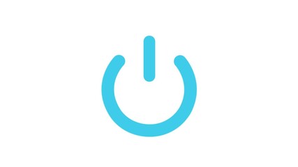 Poster - Power button Flat Animated Icon. 4k Animated Digital Currency Icon to Improve Your Project and Explainer Video