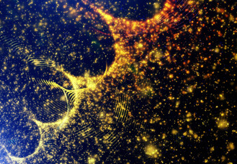 Wall Mural - abstract background with space galaxy and stars