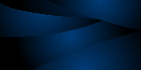 Wall Mural - Dark blue abstract modern business tech background with black shadow