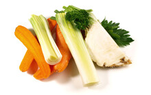 Fresh Vegetables - Vegetables For A Vegetable Bundle On White Background Isolated