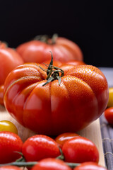 Sticker - Vertical shot of different varieties of tomatoes