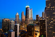 Chicago City Skyline at Night