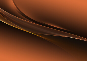 Canvas Print - Abstract background waves. Black and jaffa orange abstract background for wallpaper or business card