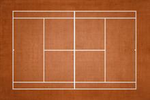 Tennis Clay Court Top View