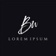 Letter BW luxury logo design vector