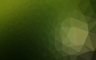 Dark Green vector polygon abstract background. Geometric illustration in Origami style with gradient. Brand new style for your business design.