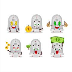 Canvas Print - Time kitchen cartoon character with cute emoticon bring money