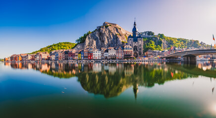 Poster - Panorama of Dinant in Belgium. Europe