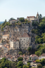 Wall Mural - Pilgrimage town of Rocamadour, Episcopal city and sanctuary of the Blessed Virgin Mary, Lot, Midi-Pyrenees, France