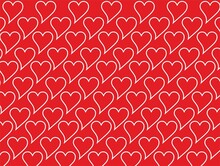 Red Wallpaper Of White Hearts