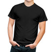 © Ievgen Skrypko - black t-shirt on a young man isolated