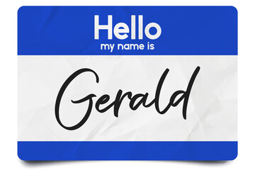 Wall Mural - Hello my name is Gerald