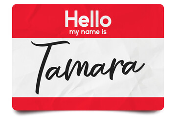 Wall Mural - Hello my name is Tamara