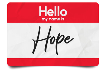Wall Mural - Hello my name is Hope