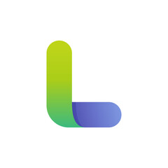 Poster - Colorful gradient L letter initial logo.