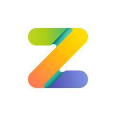 Poster - Colorful gradient Z letter initial logo.