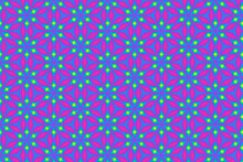 Abstract Geometric Pattern Ilustration. Repeating  Background In Pink And Blue Floral Pattern.