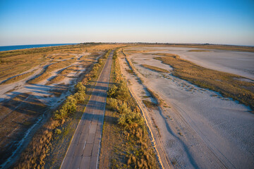 Wilderness road near the sea