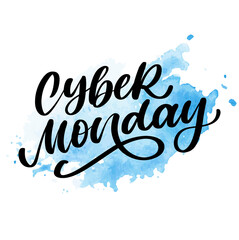 Sticker - Cyber Monday Vector lettering calligraphy text brush