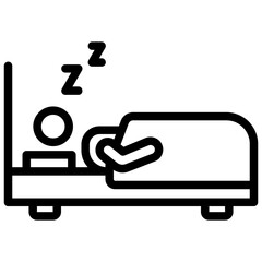 Sticker - Sleeping icon in line design