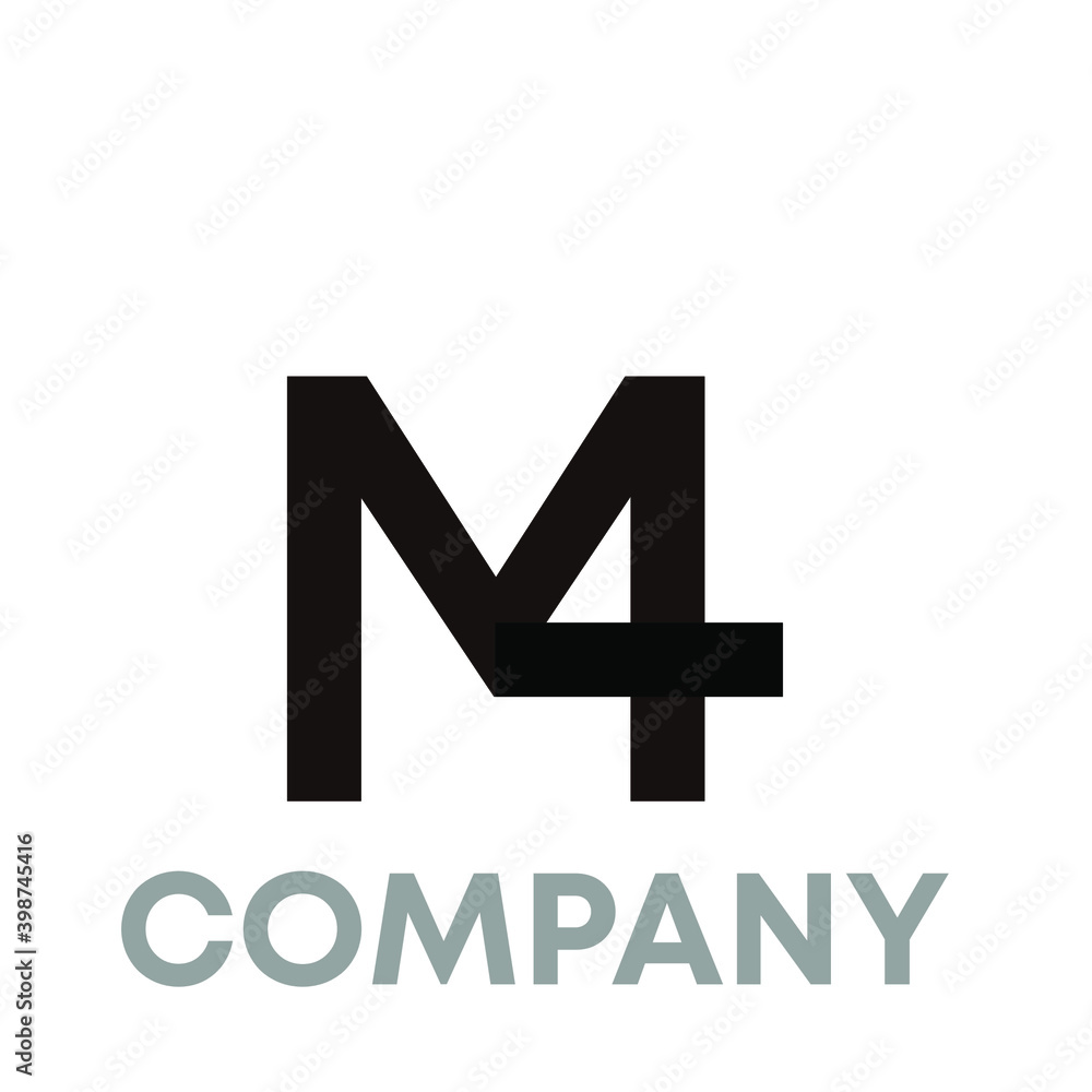 M4 logo Stock Vector | Adobe Stock