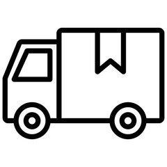 Wall Mural - Icon of delivery van in line design