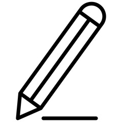 Poster - Icon of pencil isolated on white background 