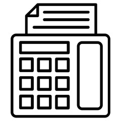 Wall Mural - Fax office machine icon in line vector 