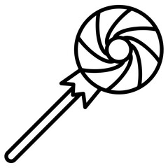 Wall Mural - Lollipop in line vector icon